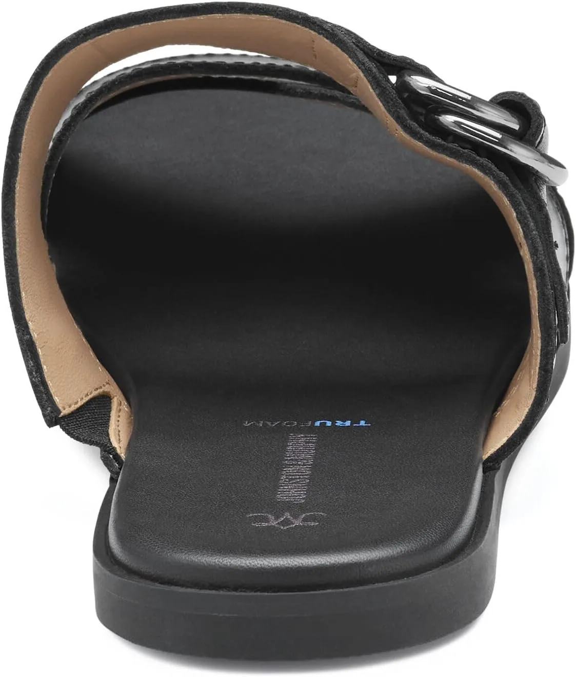 Johnston & Murphy Women’s Shayla Cross-Band Slides, Women’s Slip On Leather Shoes, Flat Sandals for Women