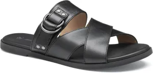 Johnston & Murphy Women’s Shayla Cross-Band Slides, Women’s Slip On Leather Shoes, Flat Sandals for Women