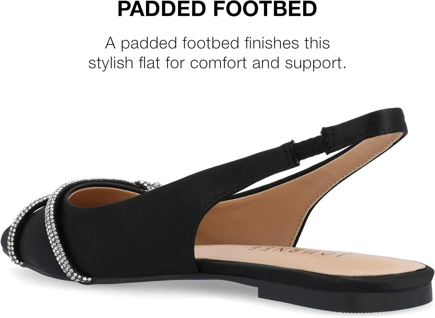 Journee Collection Womens Rebbel Satin Slingback Heels