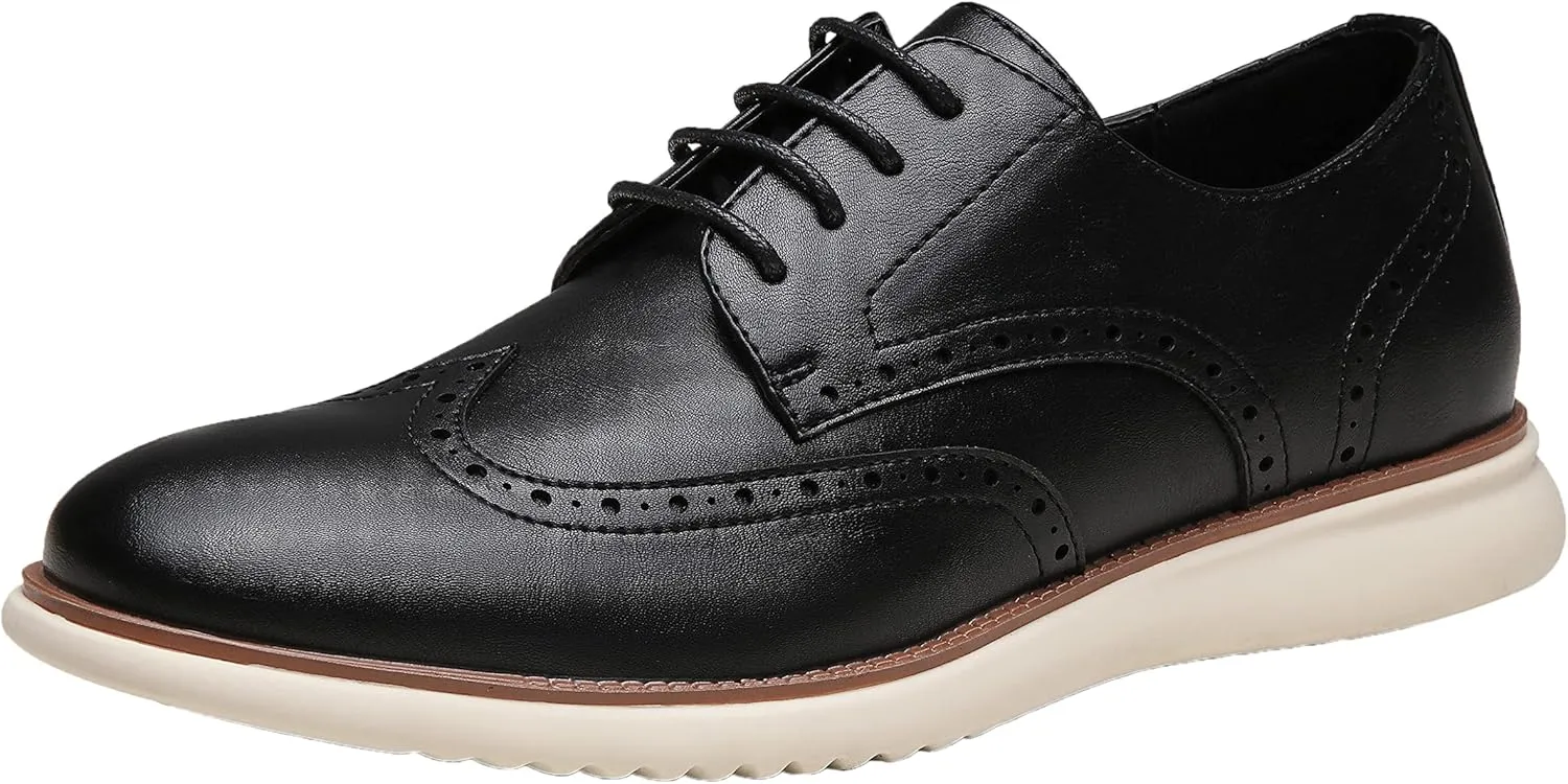 Jousen Mens Dress Shoes Oxfords Casual Retro Classic Comfortable Formal Derby Business Dress Shoes for Men