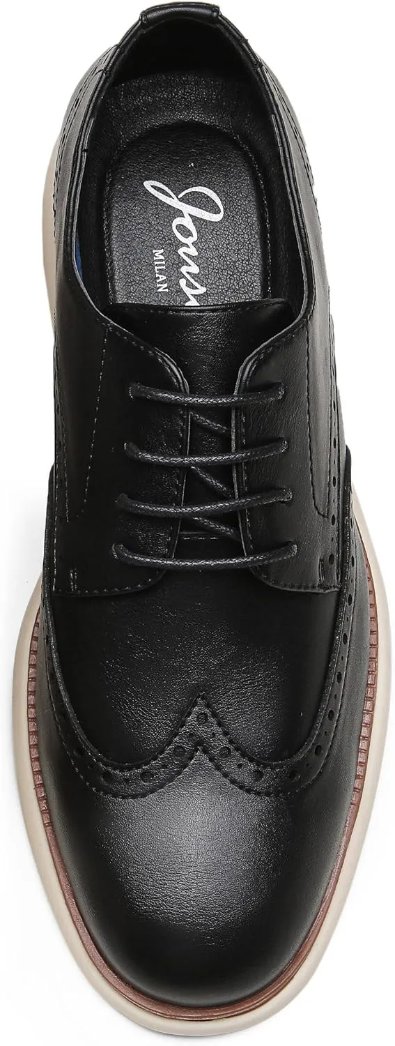 Jousen Mens Dress Shoes Oxfords Casual Retro Classic Comfortable Formal Derby Business Dress Shoes for Men