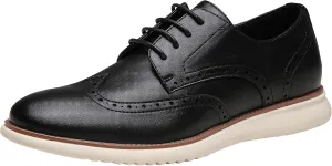 Jousen Mens Dress Shoes Oxfords Casual Retro Classic Comfortable Formal Derby Business Dress Shoes for Men