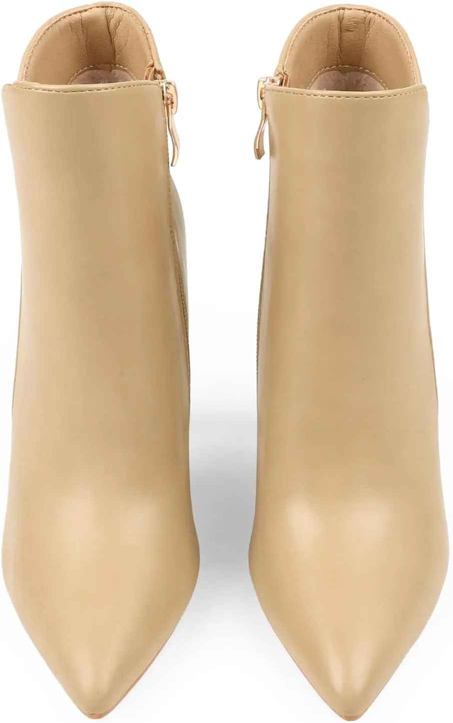 JOY IN LOVE Women's Ankle Boots 4 inch Stiletto High Heels Pointed Toe Zipper Boots