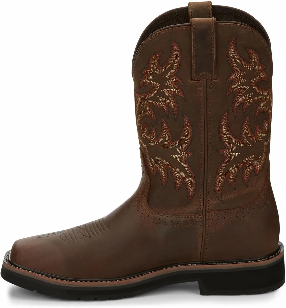 Justin Mens Steel Toe Wtrprf Tan Work Boots