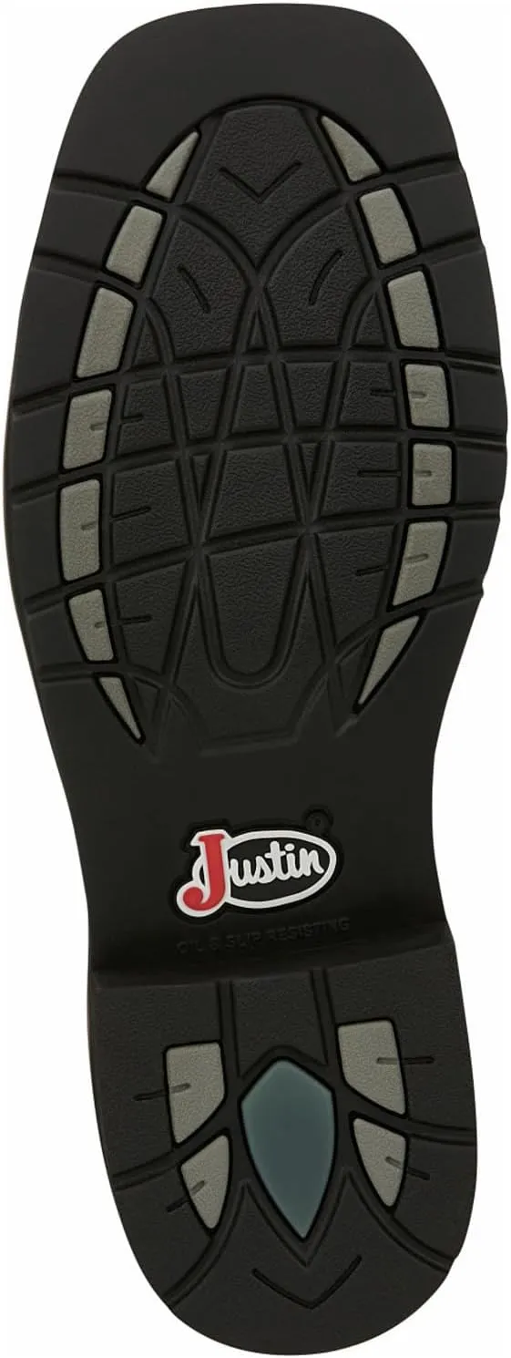 Justin Mens Steel Toe Wtrprf Tan Work Boots