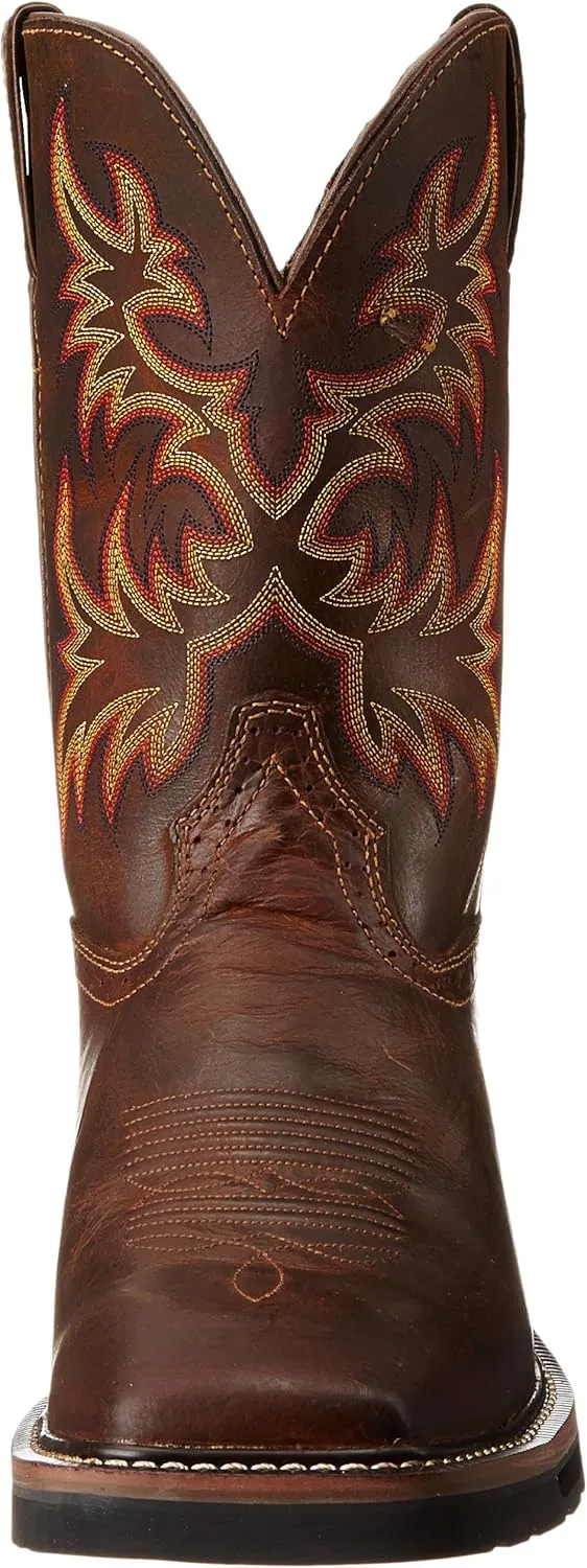 Justin Original Work Boots Men's Driller Pull-On Square Toe Work Boot