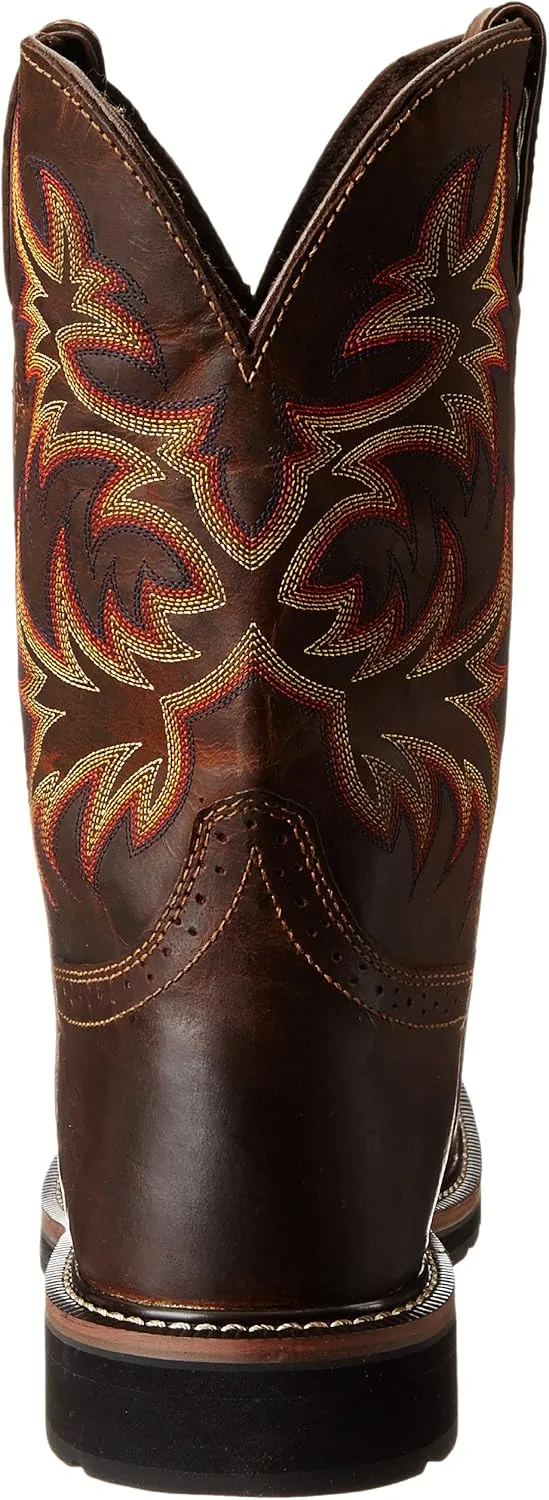 Justin Original Work Boots Men's Driller Pull-On Square Toe Work Boot