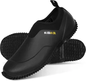 Kalkal Unisex Waterproof Garden Shoes, Men's Garden Boots,Women's Rain Shoes, Neoprene Rubber Footwear for Camping, Lawn Care, Gardening, Car Wash and Yard Work(Size 6-14)