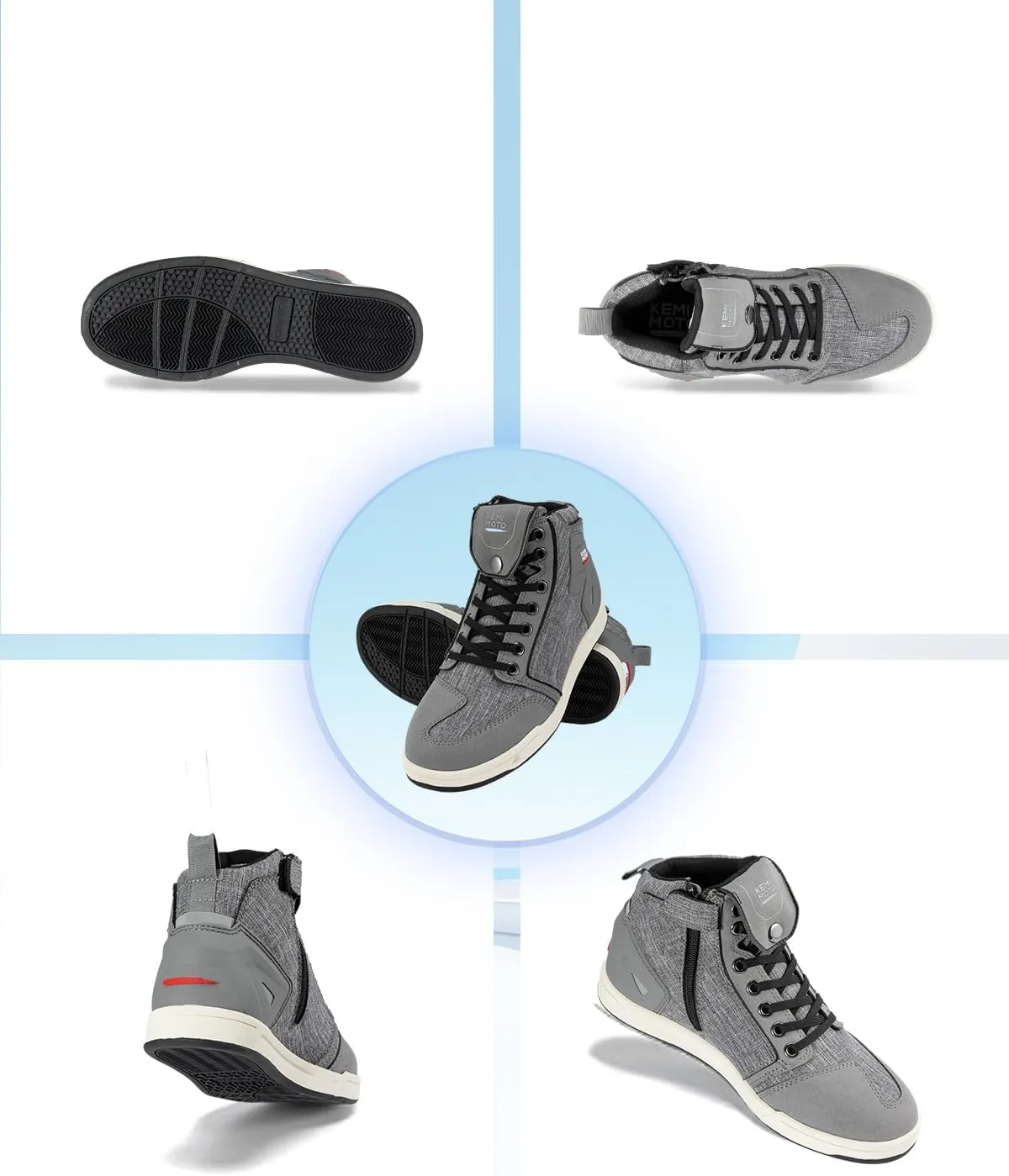 KEMIMOTO Motorcycle Shoes for Men Large-Scale Protection Motorcycle Boots Causal Mens Shoes Suitable for Riding