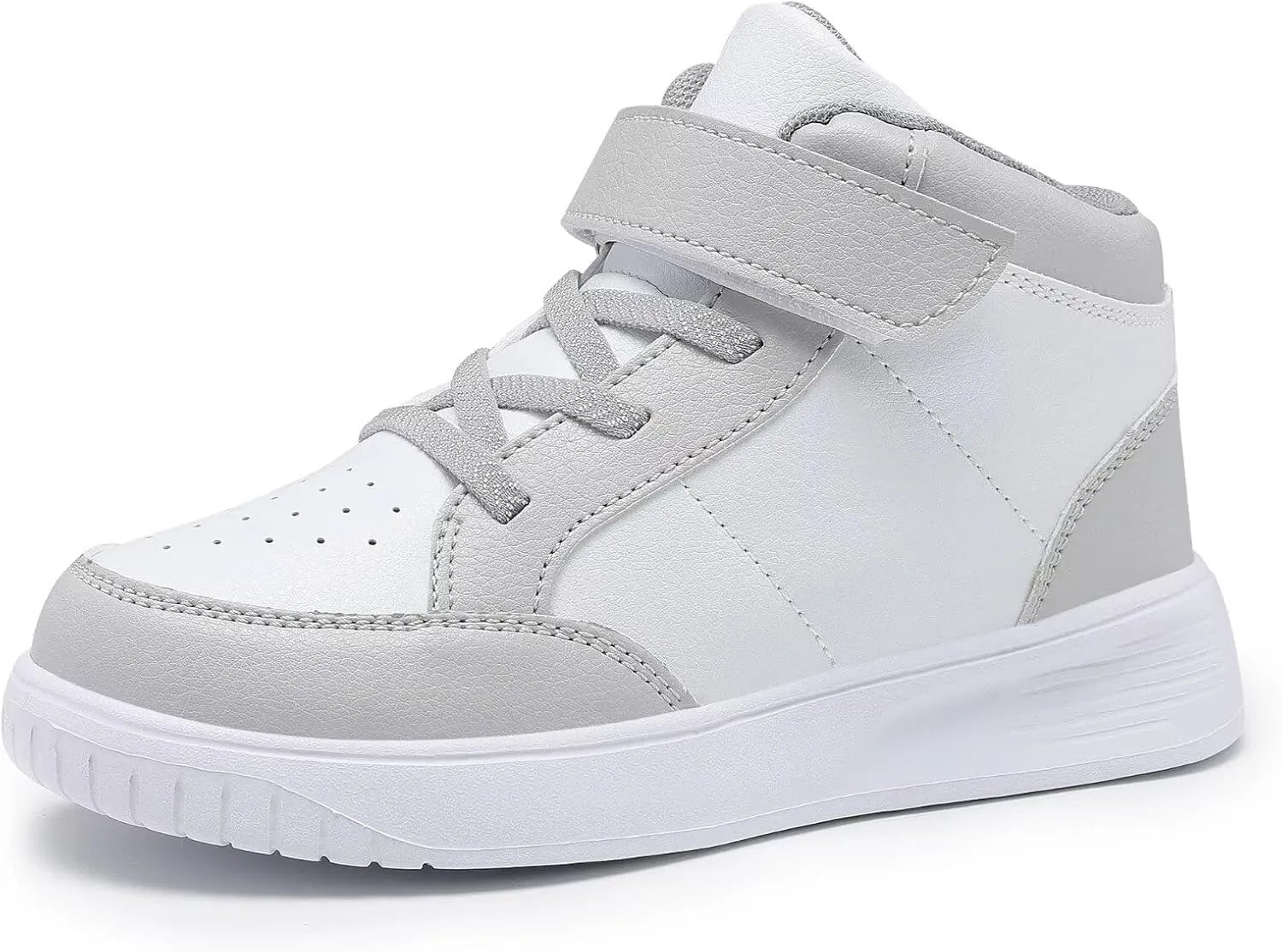 Kids Sneakers Boys Running Shoes Girls High Top Casual Lightweight Classic Adjustable Strap Sneakers