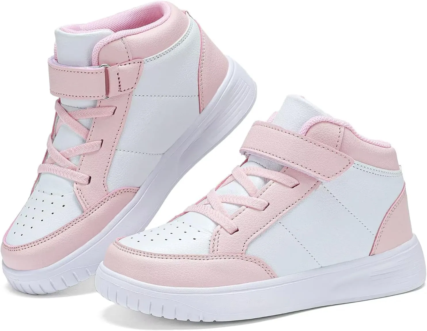 Kids Sneakers Boys Running Shoes Girls High Top Casual Lightweight Classic Adjustable Strap Sneakers