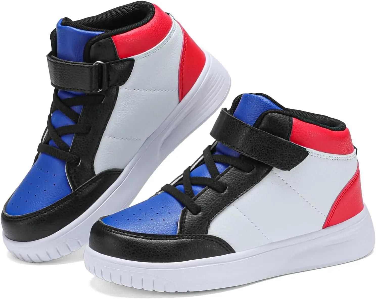 Kids Sneakers Boys Running Shoes Girls High Top Casual Lightweight Classic Adjustable Strap Sneakers