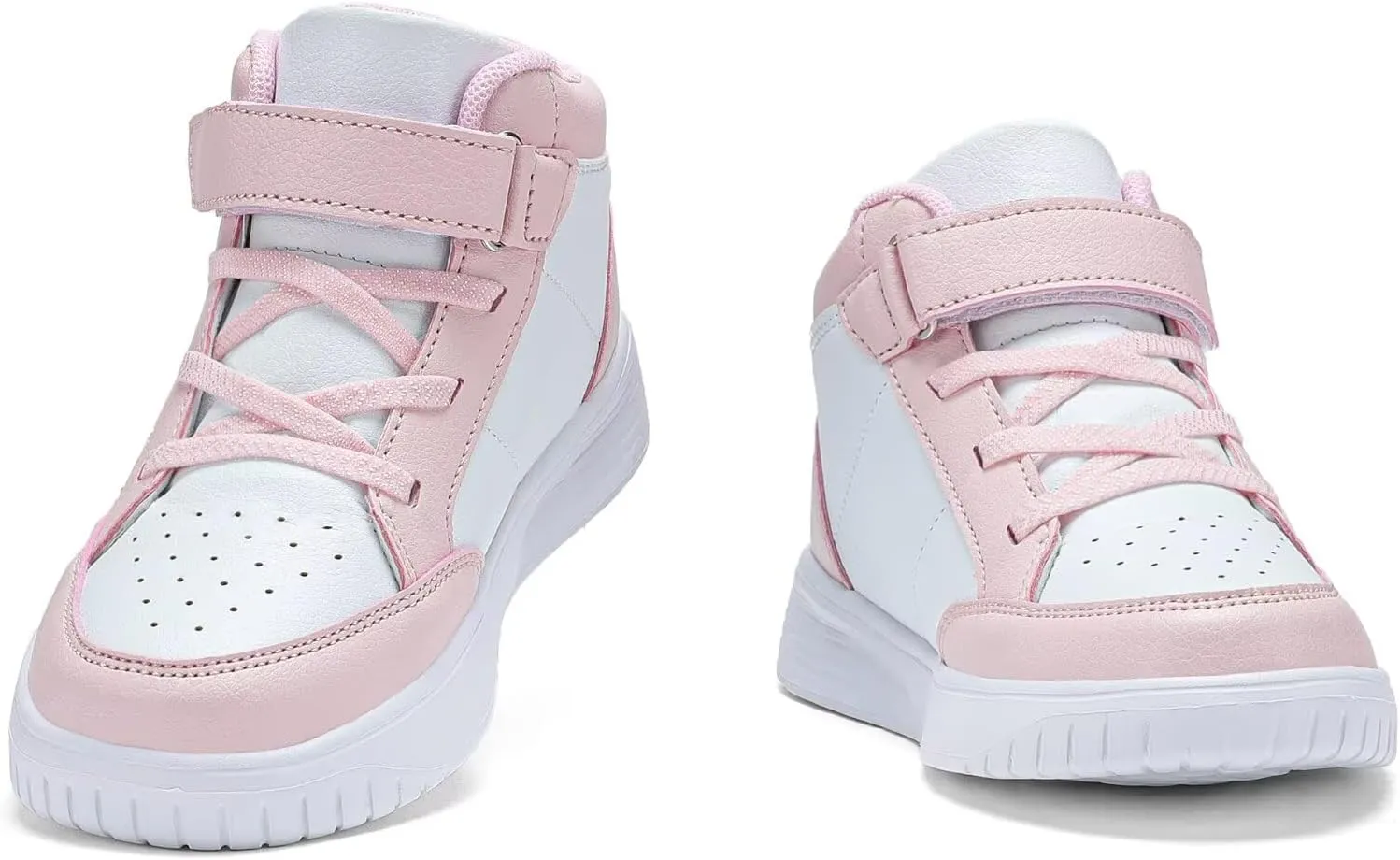 Kids Sneakers Boys Running Shoes Girls High Top Casual Lightweight Classic Adjustable Strap Sneakers