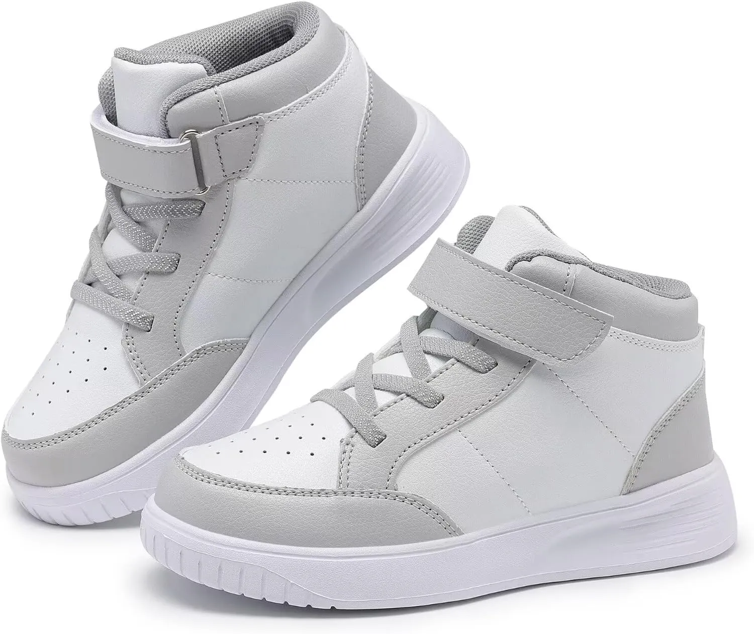 Kids Sneakers Boys Running Shoes Girls High Top Casual Lightweight Classic Adjustable Strap Sneakers
