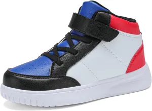 Kids Sneakers Boys Running Shoes Girls High Top Casual Lightweight Classic Adjustable Strap Sneakers