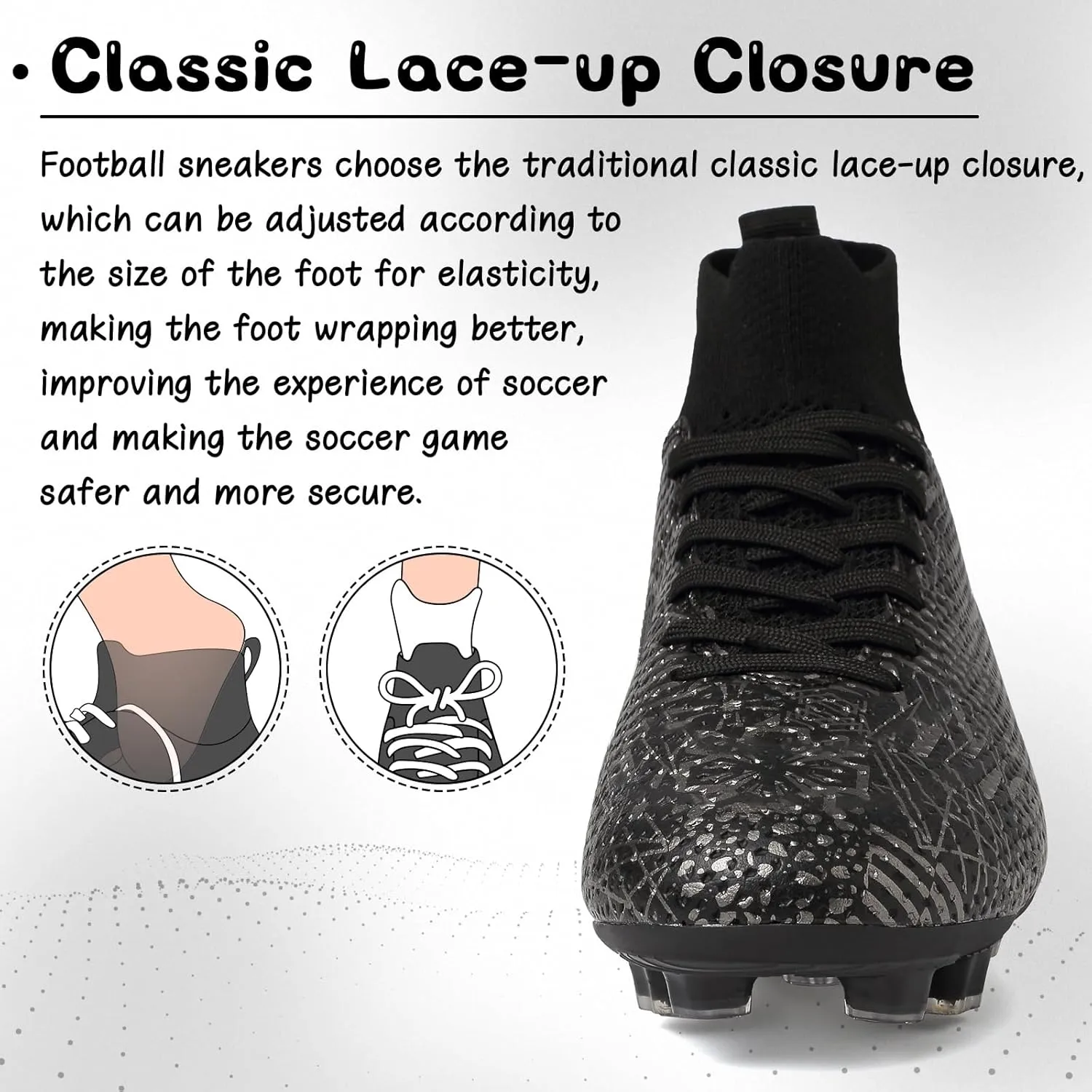 Kids Soccer Cleats Boys Girls Football Cleats Turf Soccer Shoes AG/FG