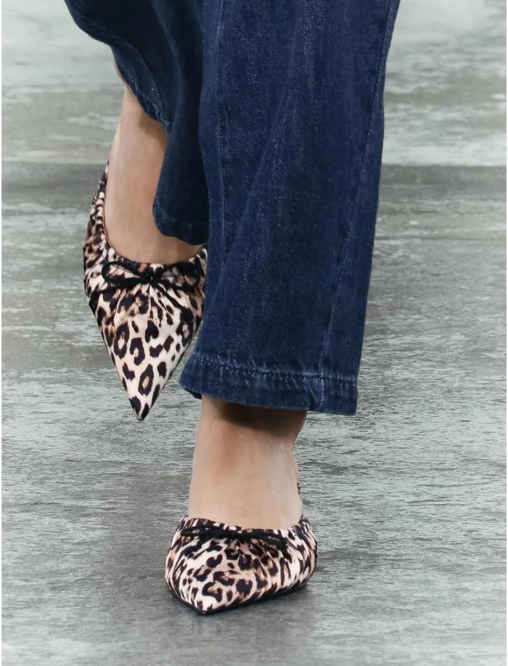 Kitten Heel Bow Mules for Women Slip On Mules