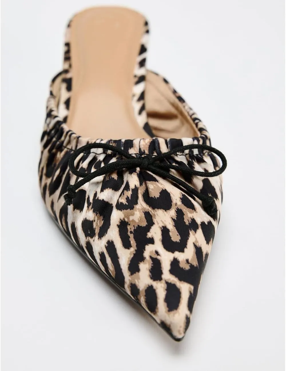 Kitten Heel Bow Mules for Women Slip On Mules