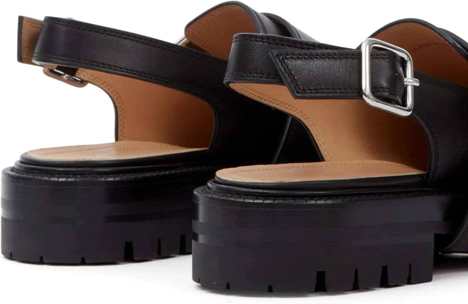 KOKOMOMO Women Split Toe Penny Loafers Gothic Platform Slingback Heels Japanese Tabi Shoes Chunky Low Heels Oxford Shoes Flats Mules with Buckle