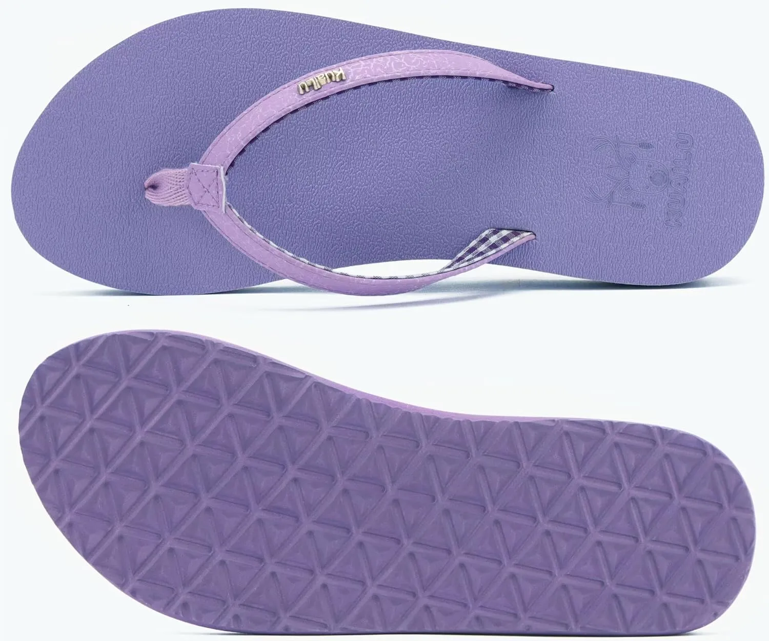 KuaiLu Womens Arch Support Flip Flops Comfortable Yoga Mat Slip on Summer Beach Walking Thong Cushion Sandals