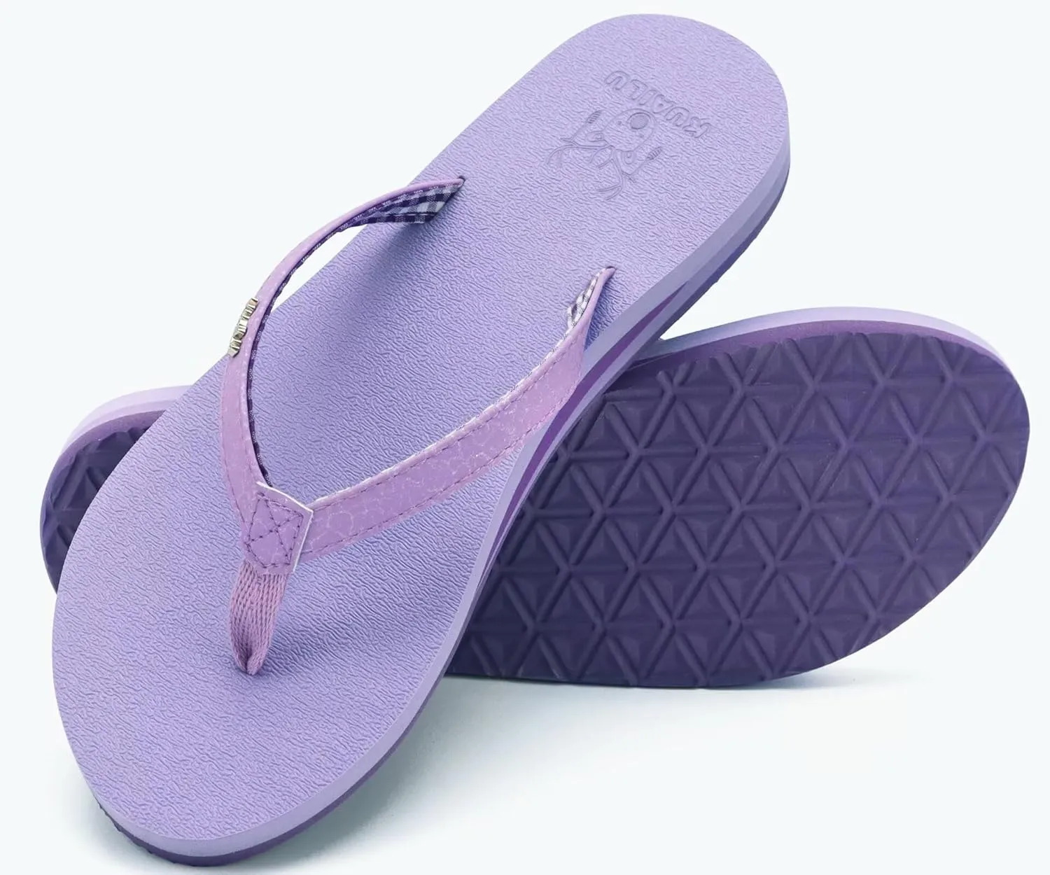KuaiLu Womens Arch Support Flip Flops Comfortable Yoga Mat Slip on Summer Beach Walking Thong Cushion Sandals