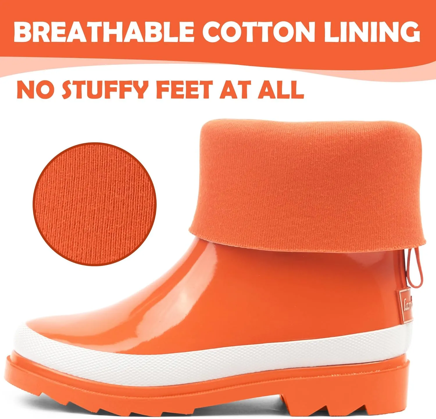 landchief Kids Rain Boots Premium Collection, Waterproof Natural Rubber Boots for Toddlers and Kids