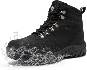 LARNMERN Steel Toe Boots Men, Non Slip Work Puncture Proof Safety Boot, Industrial Construction Comfortable Outdoor Hiking Military Tactical Shoes