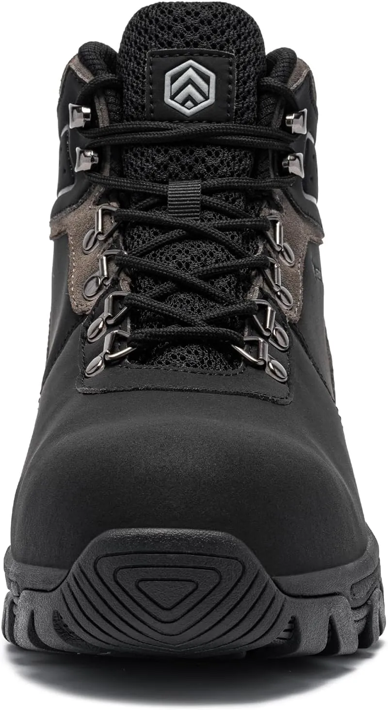 LARNMERN Steel Toe Boots Men, Non Slip Work Puncture Proof Safety Boot, Industrial Construction Comfortable Outdoor Hiking Military Tactical Shoes