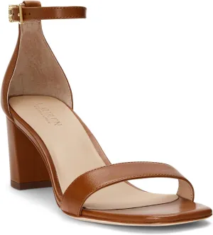 Lauren Ralph Lauren Women's Logan Burnished Leather Sandal