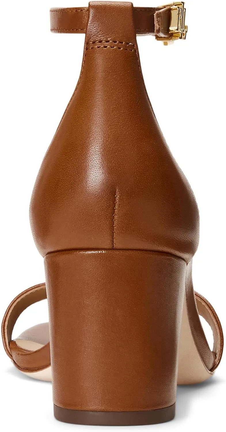 Lauren Ralph Lauren Women's Logan Burnished Leather Sandal