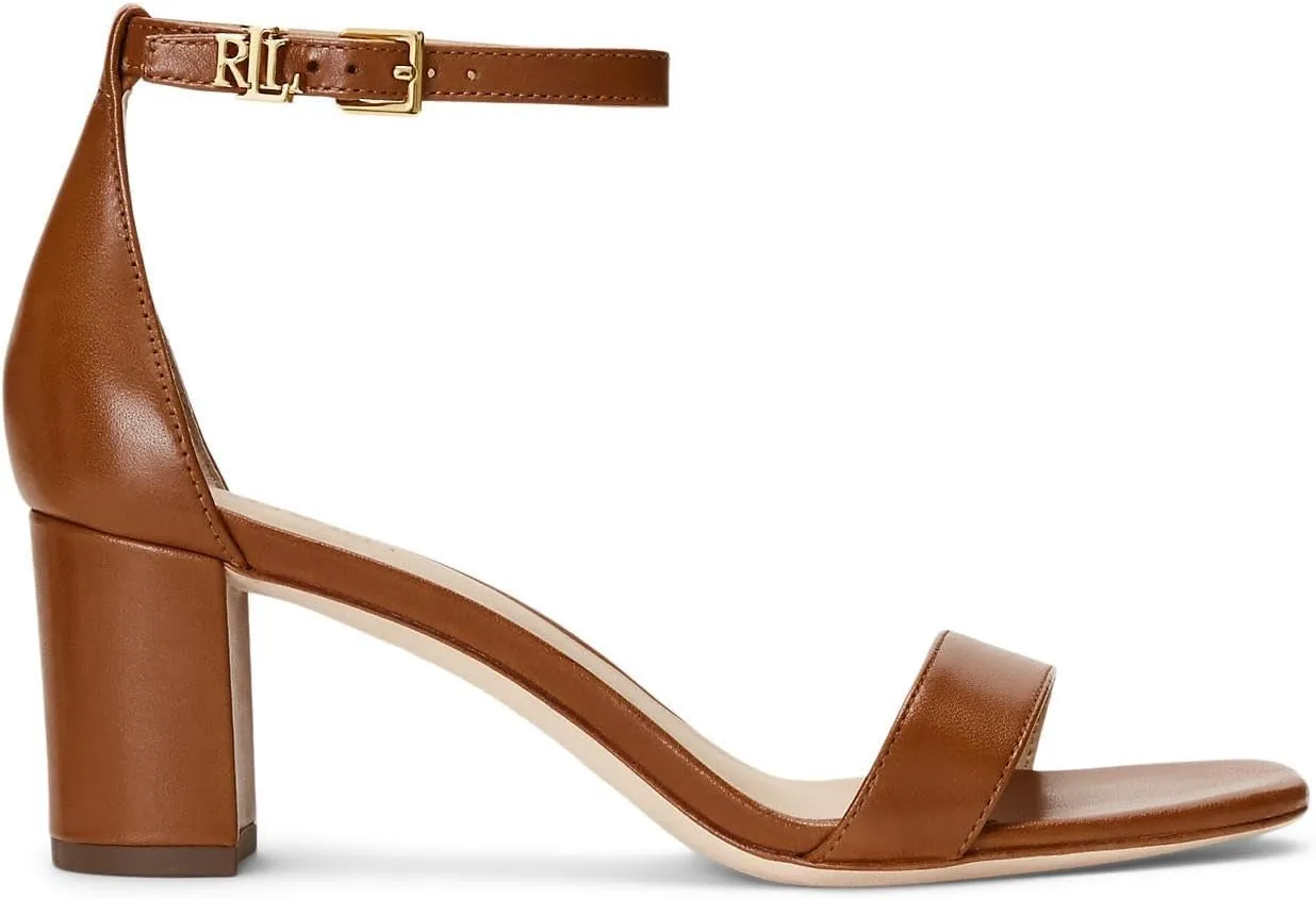 Lauren Ralph Lauren Women's Logan Burnished Leather Sandal