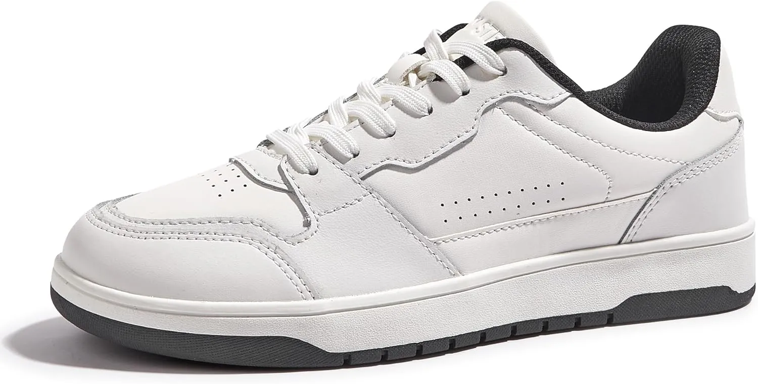 LUCKY STEP Men's Fashion Sneakers Lace Up Casual Low Top Anti-Slip Tennis Skateboard Basketball Walking Shoes