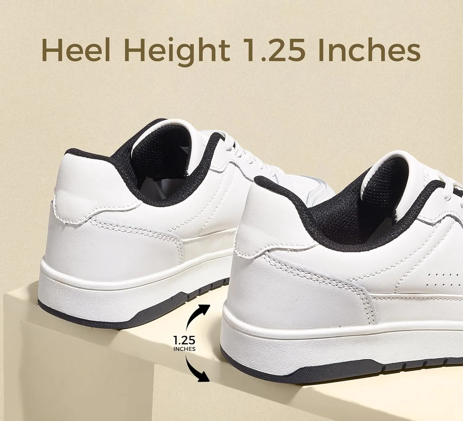 LUCKY STEP Men's Fashion Sneakers Lace Up Casual Low Top Anti-Slip Tennis Skateboard Basketball Walking Shoes