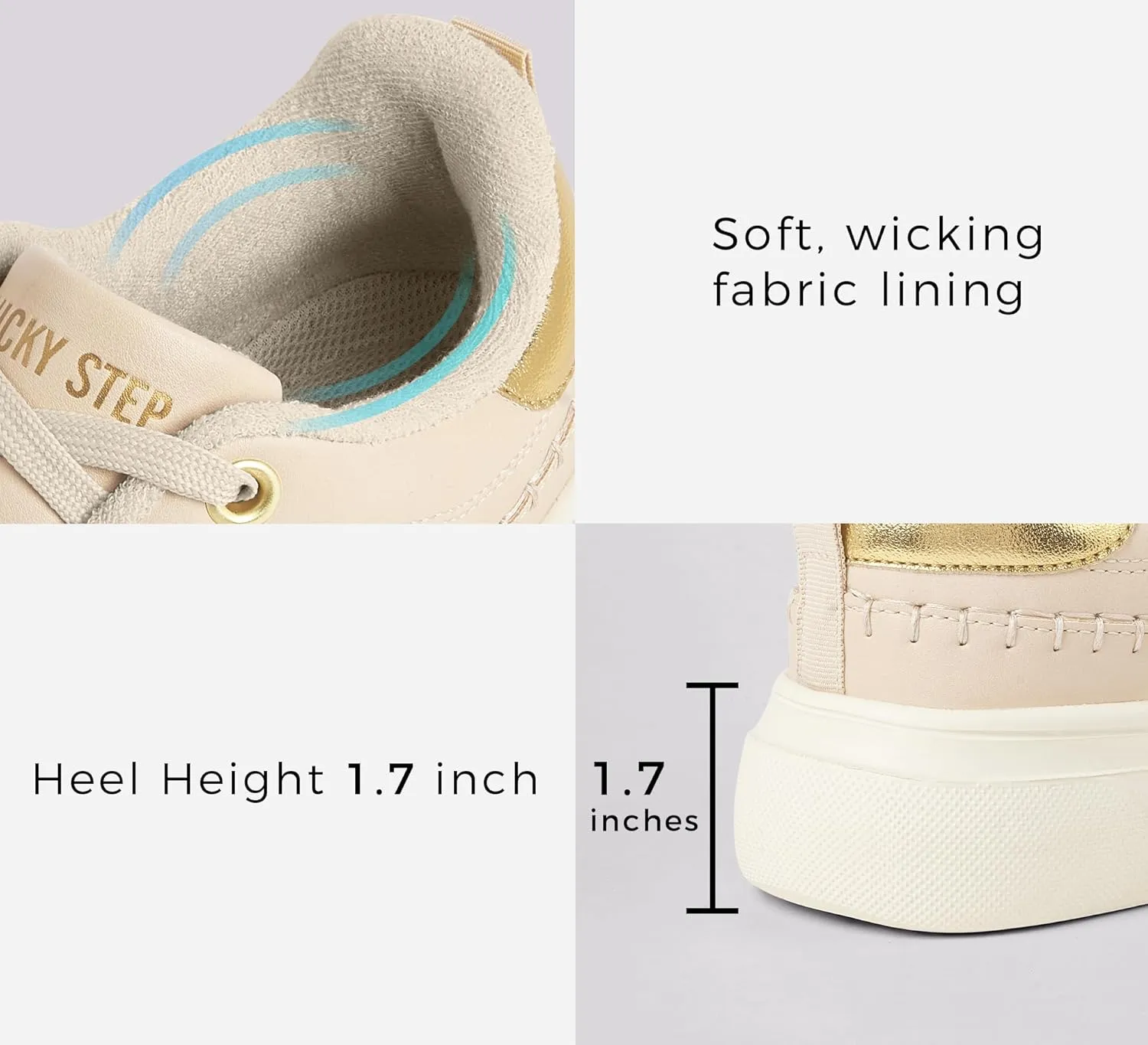 LUCKY STEP Platform Glitter Sneakers for Women Fashion Sparkly Bling Shiny Low Top Tennis Sneakers Faux Leather Casual Walking Shoes