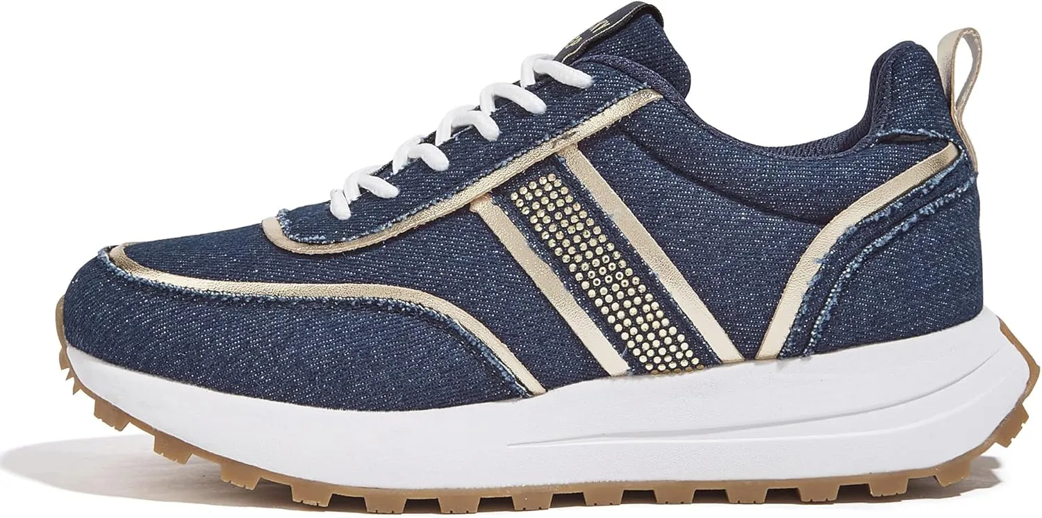 LUCKY STEP Women Platform Walking Shoe Fashion Retro Classic Casual Trainers Braided Rhinestone Sneakers Tennis Running Walking Shoes