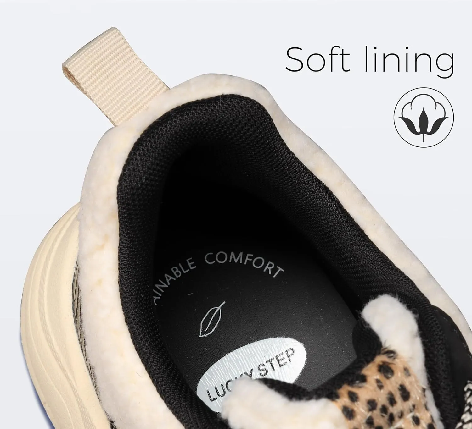 LUCKY STEP Women‘s Fashion Cusual Sneakers Platform Classic Leopard Walking Tennis Travel Shoes Chunky Colorful Lifestyle Sneakers