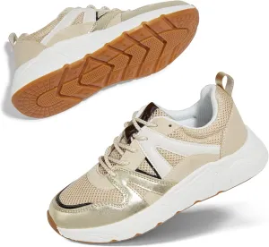 LUCKY STEP Women‘s Fashion Cusual Sneakers Platform Classic Leopard Walking Tennis Travel Shoes Chunky Colorful Lifestyle Sneakers
