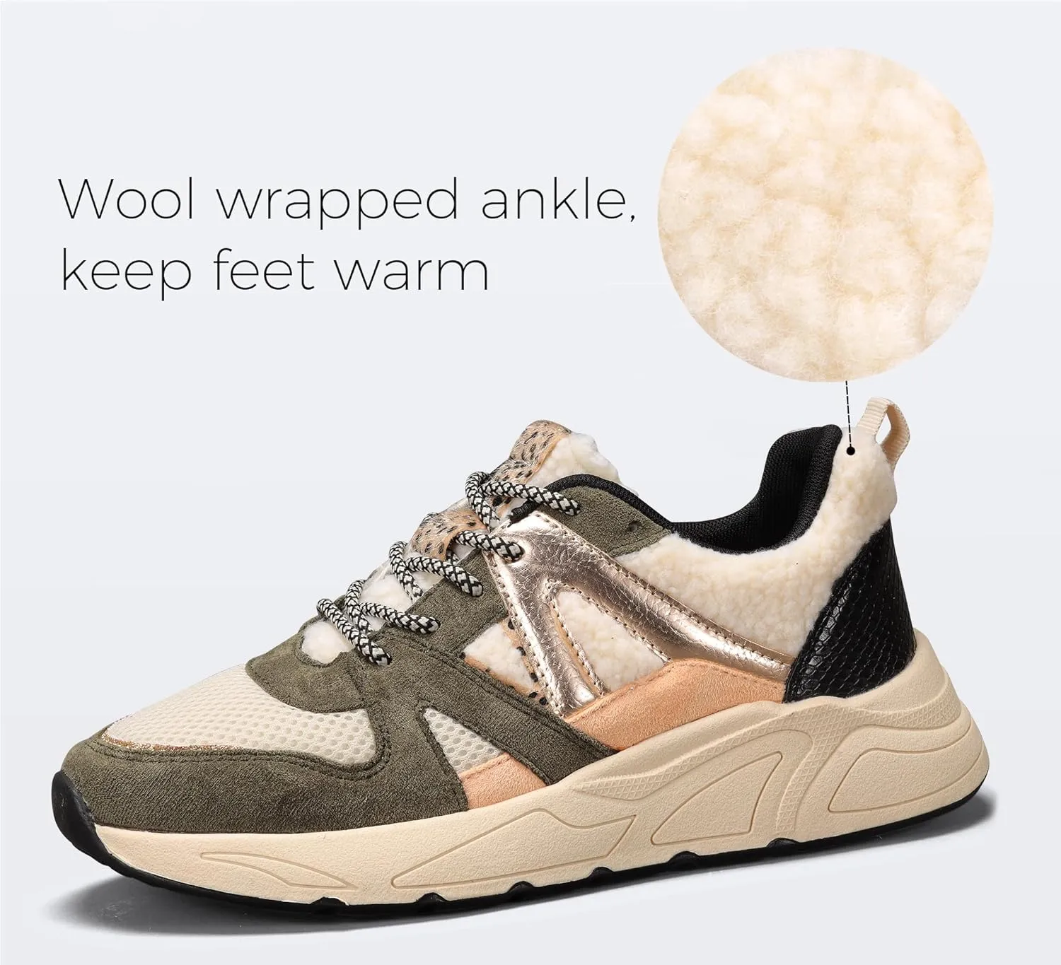 LUCKY STEP Women‘s Fashion Cusual Sneakers Platform Classic Leopard Walking Tennis Travel Shoes Chunky Colorful Lifestyle Sneakers