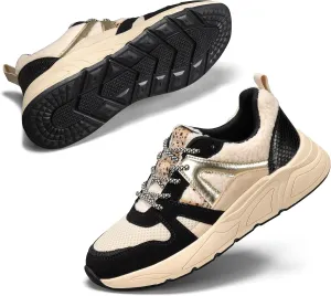 LUCKY STEP Women‘s Fashion Cusual Sneakers Platform Classic Leopard Walking Tennis Travel Shoes Chunky Colorful Lifestyle Sneakers