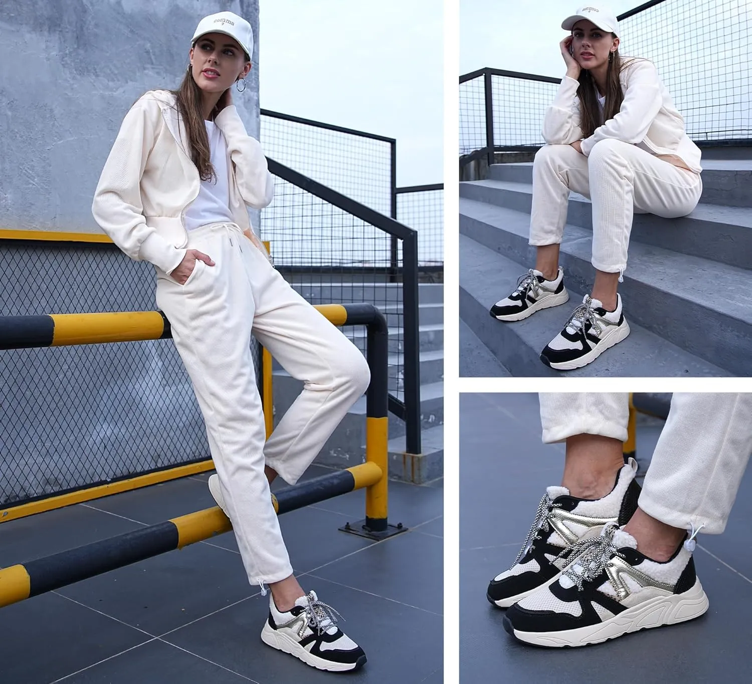 LUCKY STEP Women‘s Fashion Cusual Sneakers Platform Classic Leopard Walking Tennis Travel Shoes Chunky Colorful Lifestyle Sneakers