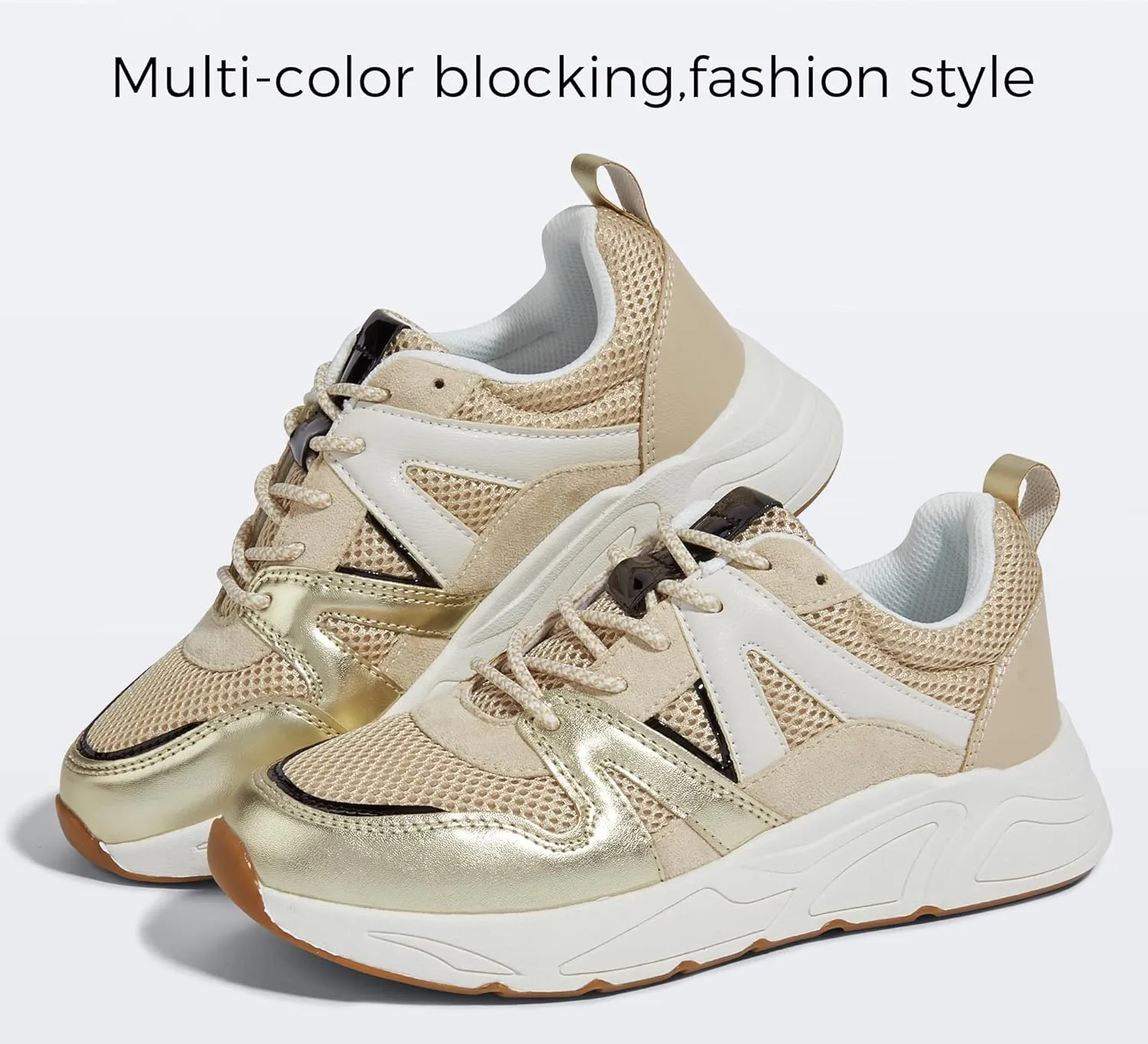 LUCKY STEP Women‘s Fashion Cusual Sneakers Platform Classic Leopard Walking Tennis Travel Shoes Chunky Colorful Lifestyle Sneakers
