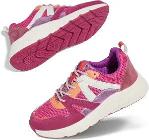 LUCKY STEP Women‘s Fashion Cusual Sneakers Platform Classic Leopard Walking Tennis Travel Shoes Chunky Colorful Lifestyle Sneakers