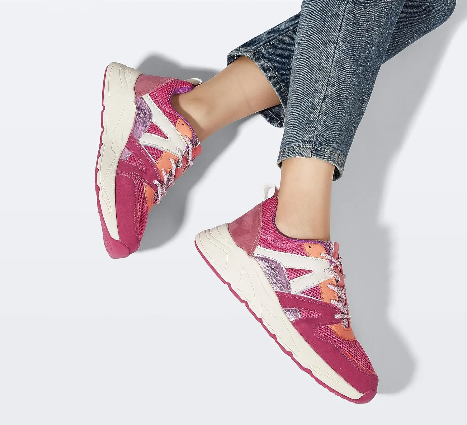 LUCKY STEP Women‘s Fashion Cusual Sneakers Platform Classic Leopard Walking Tennis Travel Shoes Chunky Colorful Lifestyle Sneakers