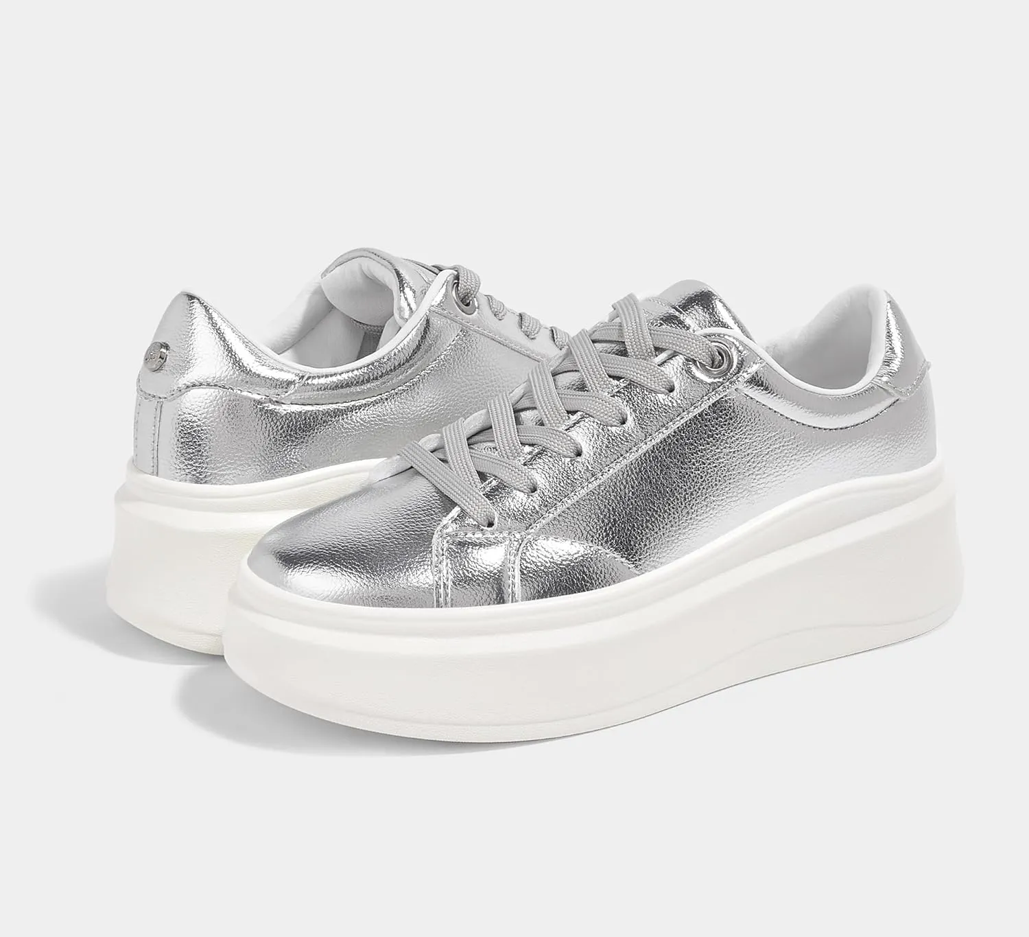 LUCKY STEP Women's Platform Fashion Sneakers Faux Leather Classic Tennis Shoes Low Top Casual Walking Shoes