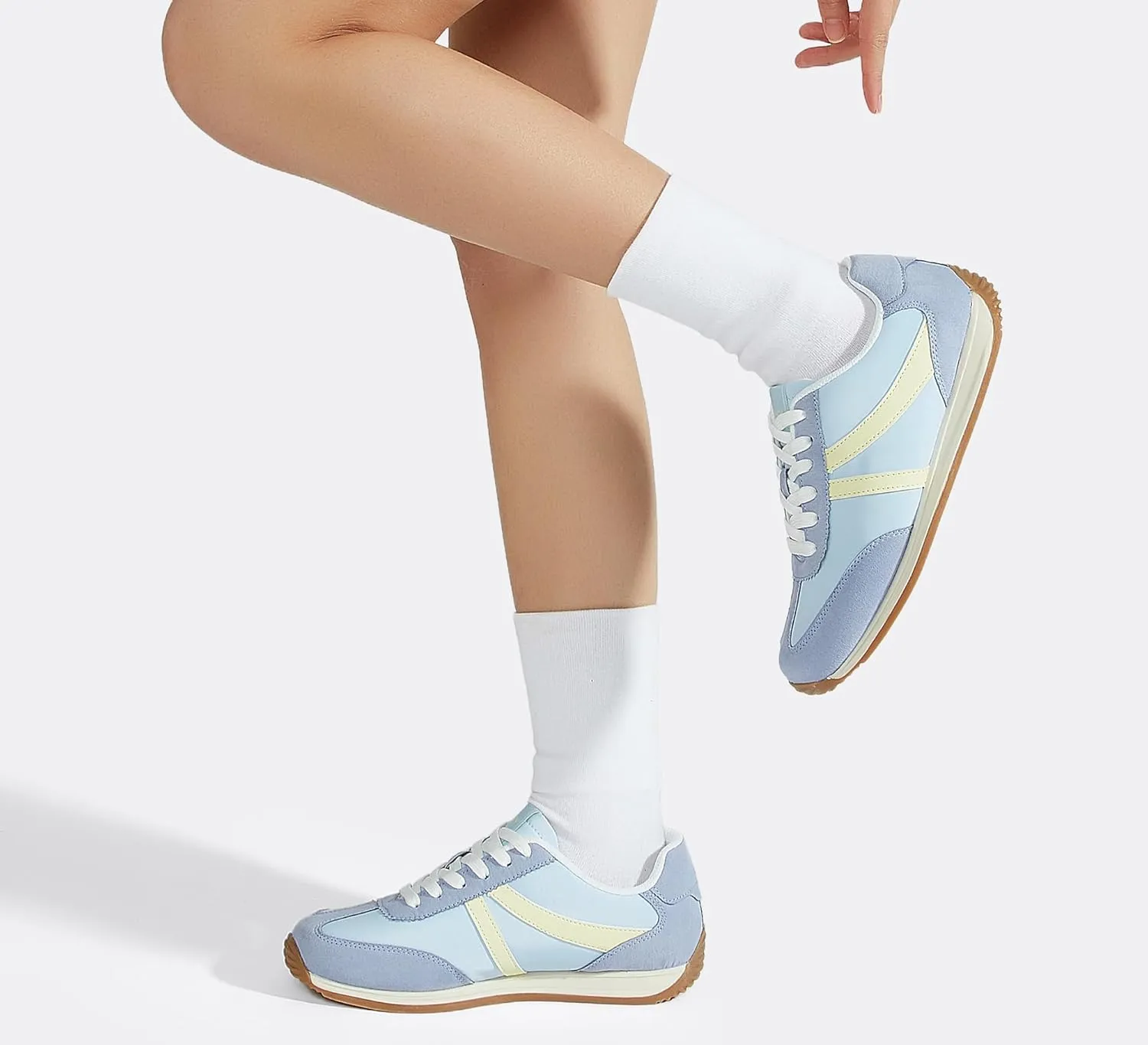 LUCKY STEP Women's Retro Fashion Sneakers Non Slip Comfortable Casual Running Shoes Breathable Classic Walking Trainers