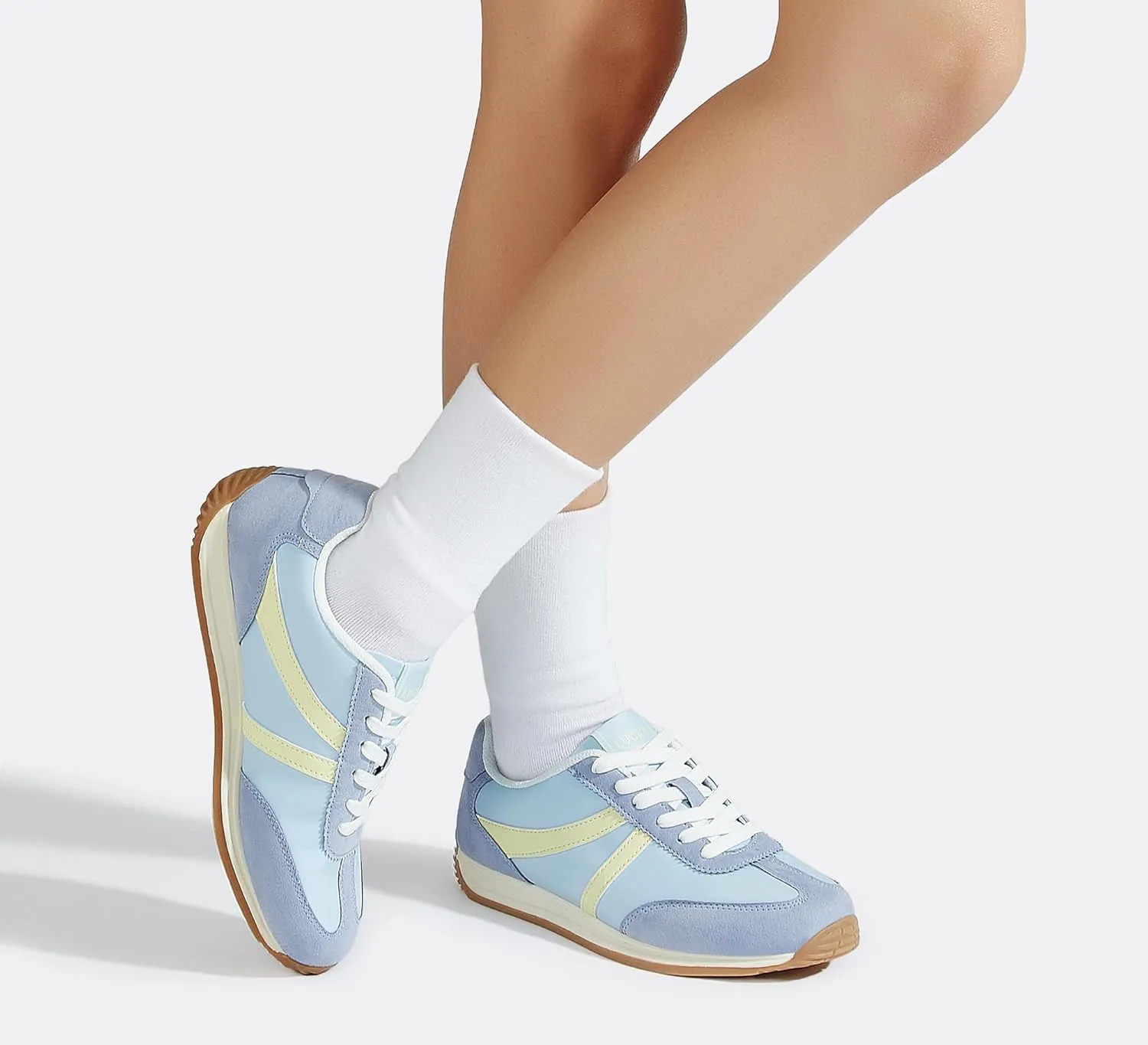 LUCKY STEP Women's Retro Fashion Sneakers Non Slip Comfortable Casual Running Shoes Breathable Classic Walking Trainers
