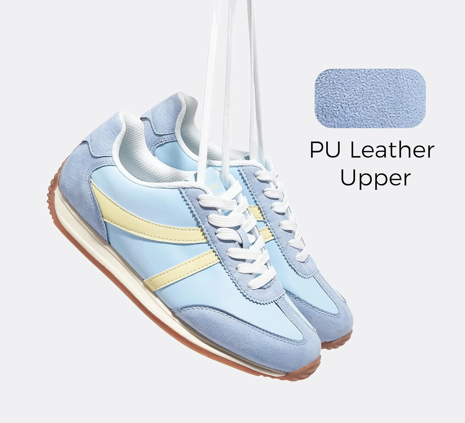 LUCKY STEP Women's Retro Fashion Sneakers Non Slip Comfortable Casual Running Shoes Breathable Classic Walking Trainers