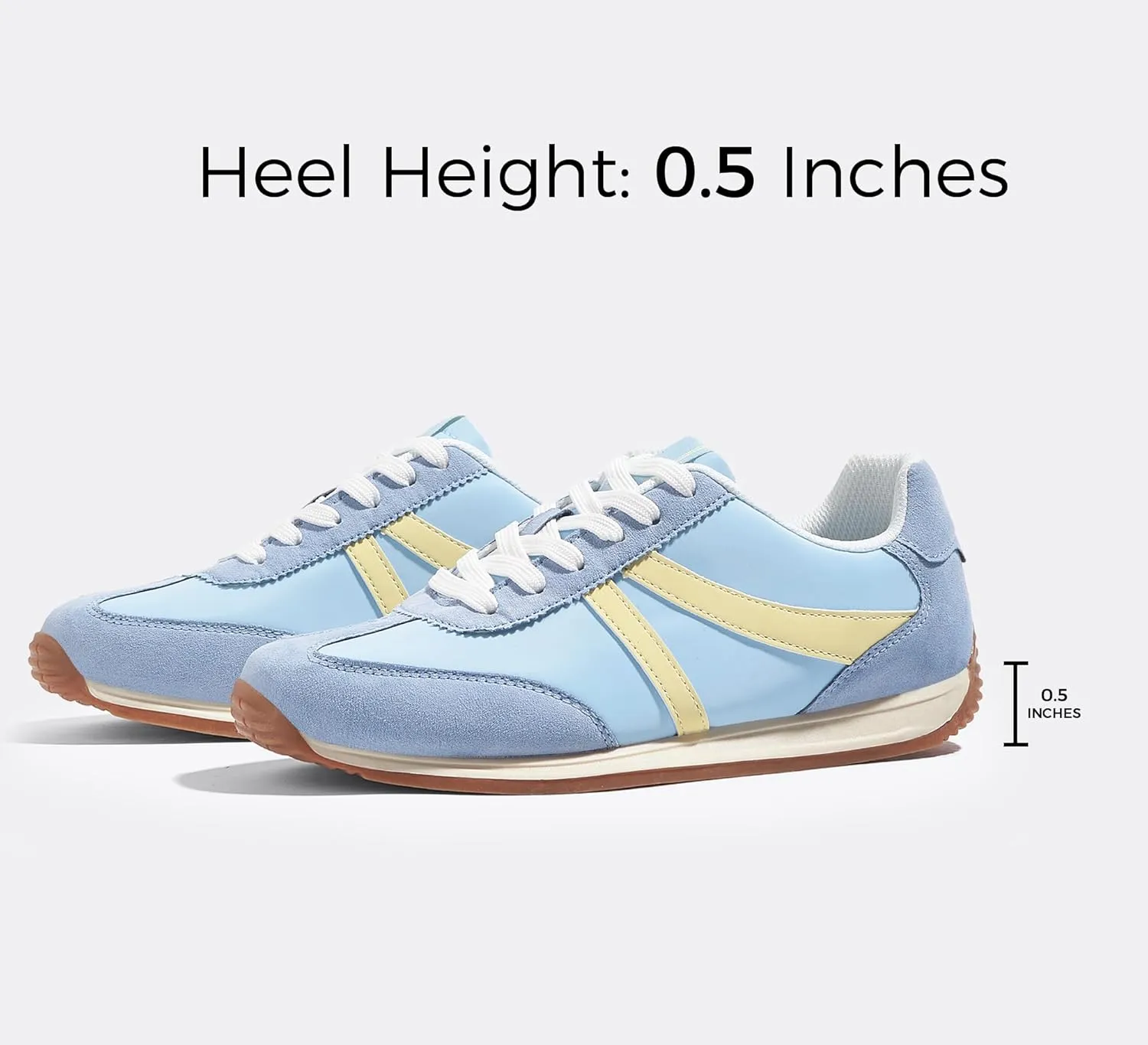 LUCKY STEP Women's Retro Fashion Sneakers Non Slip Comfortable Casual Running Shoes Breathable Classic Walking Trainers