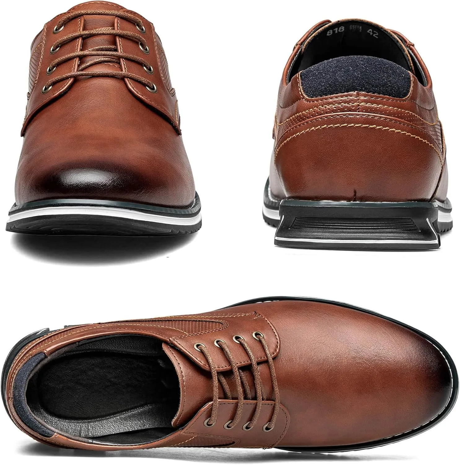Men's Casual Dress Shoes Comfortable Fashion Dress Sneakers Men Office Classic Mens Oxfords Leather Business Casual Shoes Formal
