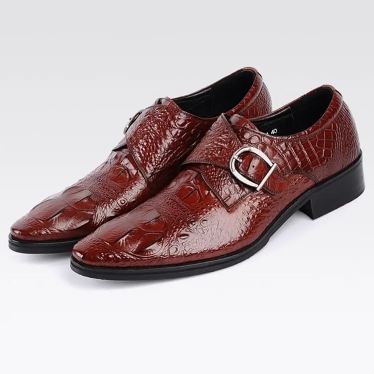 Men's Comfort Orthopedic Dress Shoes, Business Loafers, Faux Crocodile Leather, Wedding Shoes for Men, Stylish Formal Gentleman Footwear